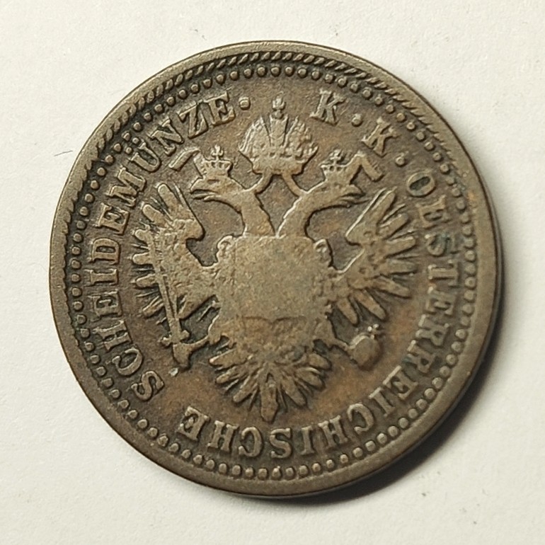 🏮💰物与斋新春连拍3-世界近现代硬币专场（共三场合并发货） 奥地利1851A版1克鲁泽铜币