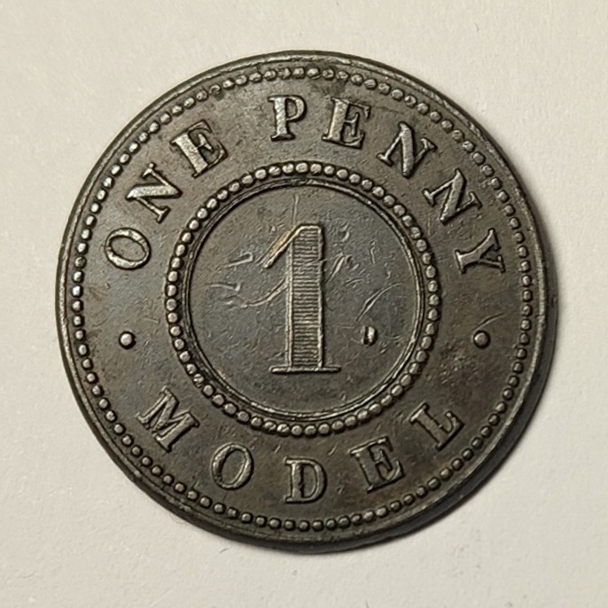 🏮💰物与斋新春连拍3-世界近现代硬币专场（共三场合并发货） 英国维多利亚model便士代币，经典品种，底板状态佳