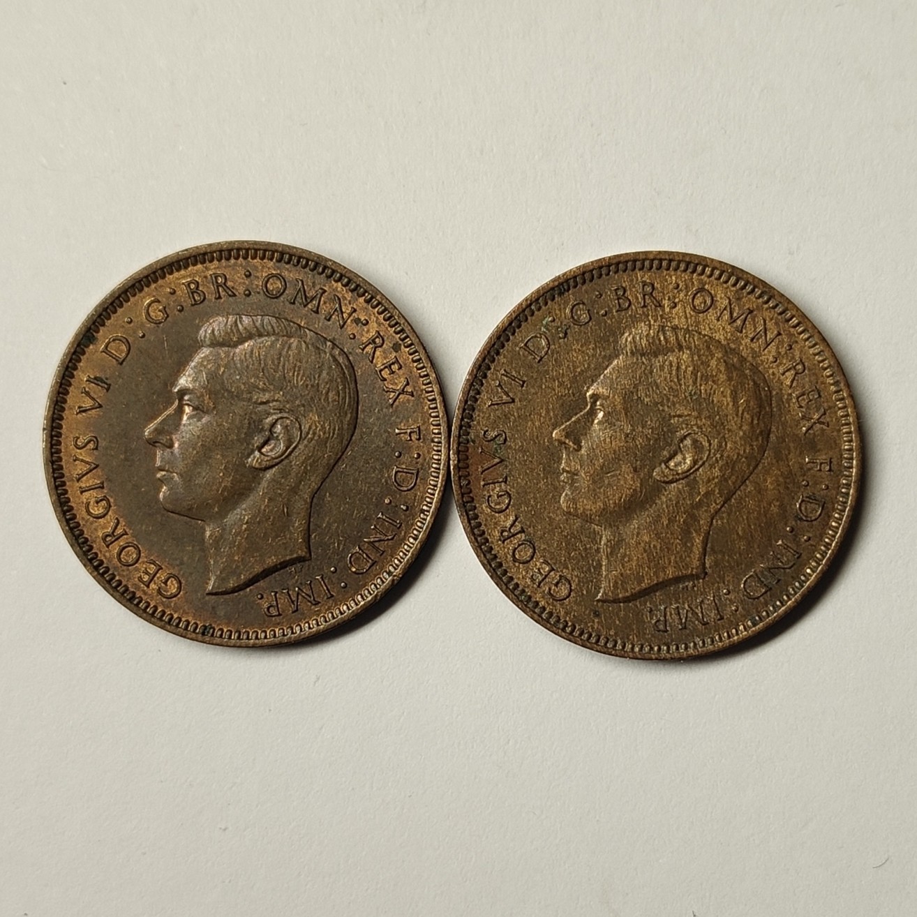 🏮💰物与斋新春连拍3-世界近现代硬币专场（共三场合并发货） 英国1939年乔治六世小鸟法新一对