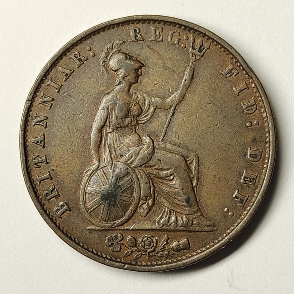 🏮💰物与斋新春连拍3-世界近现代硬币专场（共三场合并发货） 英国1853年维多利亚小维半便士铜币，不同版第二枚，年份数字间距不同