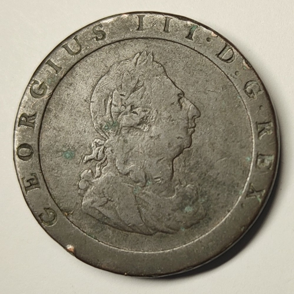 🏮💰物与斋新春连拍3-世界近现代硬币专场（共三场合并发货） 英国1797年乔治三世车轮1便士铜币