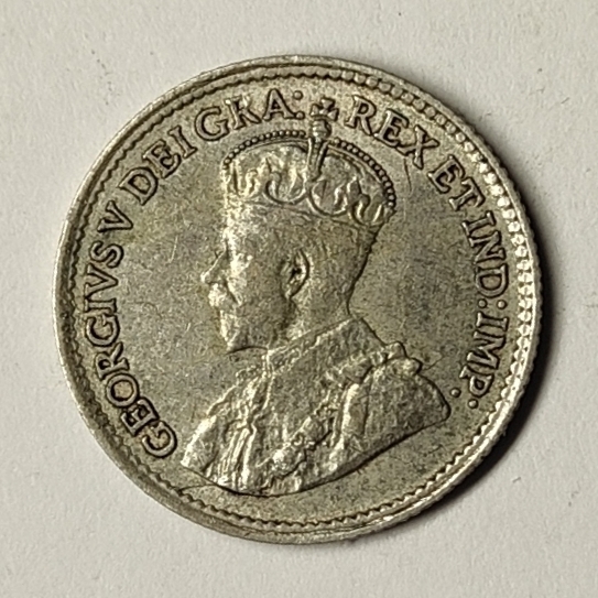 🏮💰物与斋新春连拍3-世界近现代硬币专场（共三场合并发货） 英属加拿大1920年乔治五世5分银币