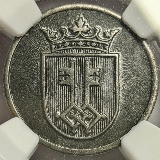 🏮💰物与斋新春连拍3-世界近现代硬币专场（共三场合并发货） NGC-MS62 德国紧急状态硬币Wittlich市1919年10芬尼铁币，包浆深邃铸纹清晰，视觉观感上佳