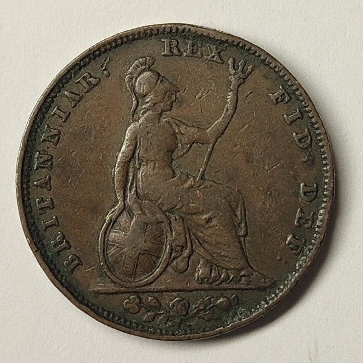 🏮💰物与斋新春连拍3-世界近现代硬币专场（共三场合并发货） 英国1834年威廉四世1法新铜币