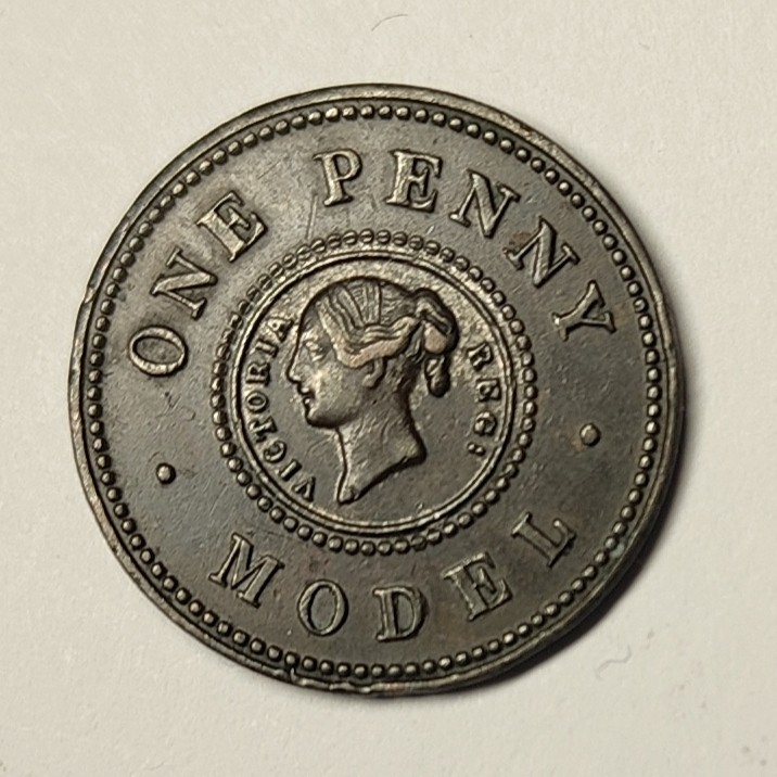 🏮💰物与斋新春连拍3-世界近现代硬币专场（共三场合并发货） 英国维多利亚model便士代币，经典品种，底板状态佳