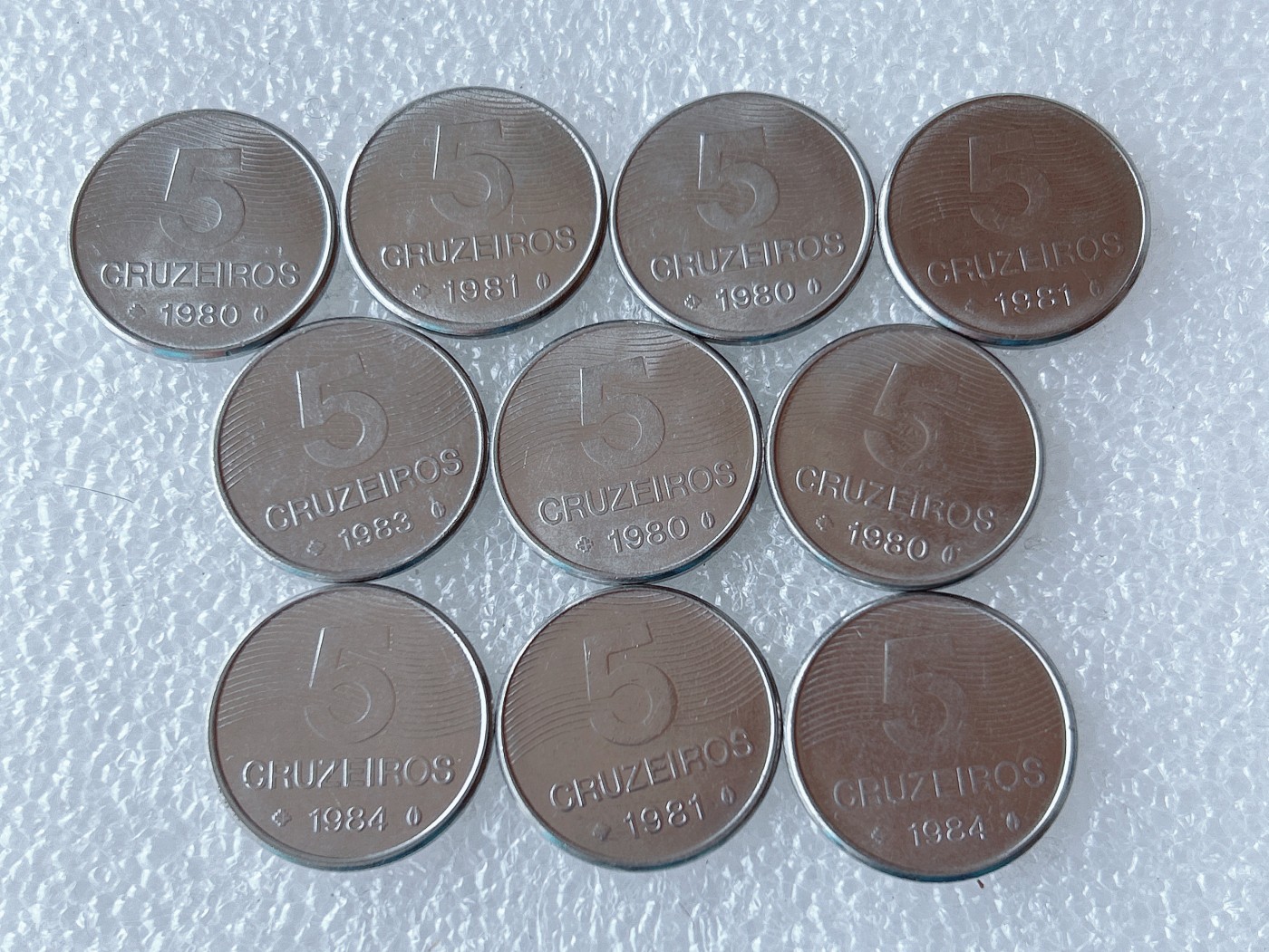 第一海外回流一元起拍收藏 散币专场 第66期 巴西80年代5克鲁塞罗 10枚