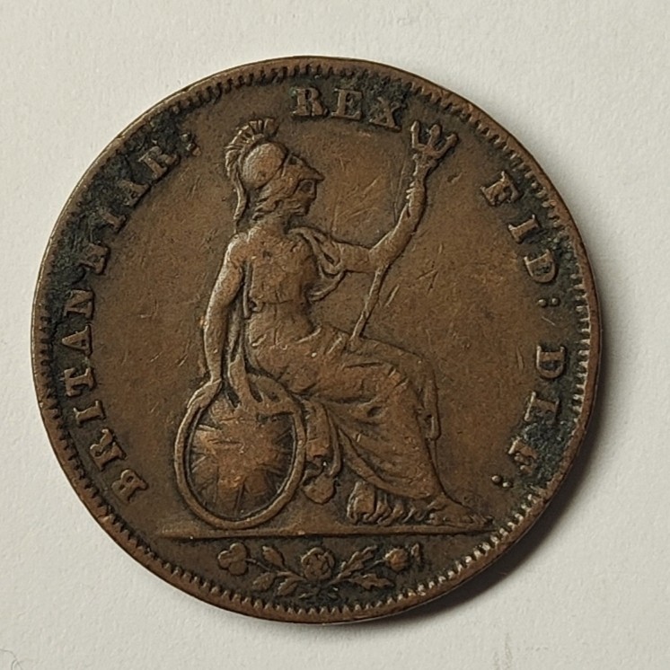 🏮💰物与斋新春连拍3-世界近现代硬币专场（共三场合并发货） 英国1837年威廉四世1法新铜币