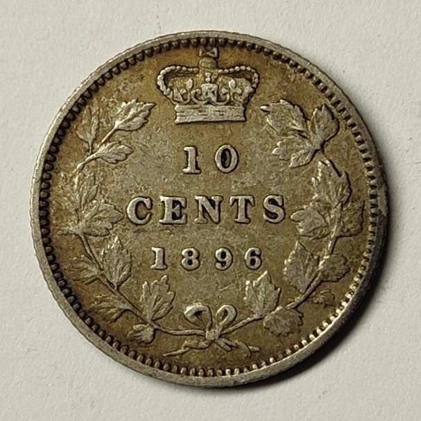🏮💰物与斋新春连拍3-世界近现代硬币专场（共三场合并发货） 英属加拿大1896年维多利亚10分银币