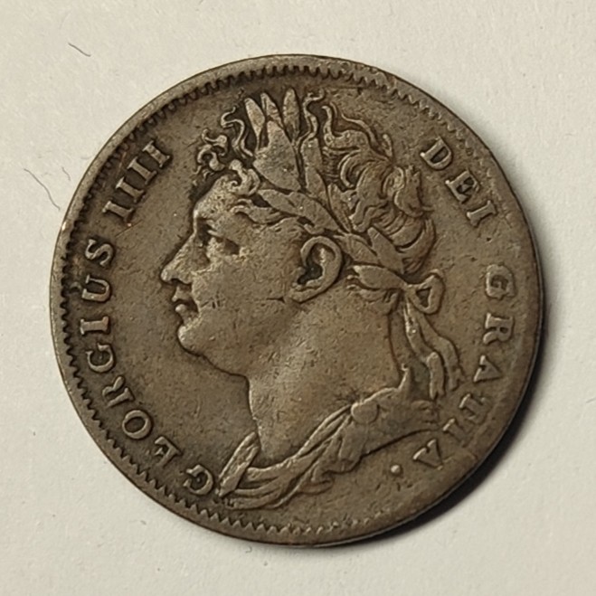 🏮💰物与斋新春连拍3-世界近现代硬币专场（共三场合并发货） 英国1825年乔治四世1法新铜币