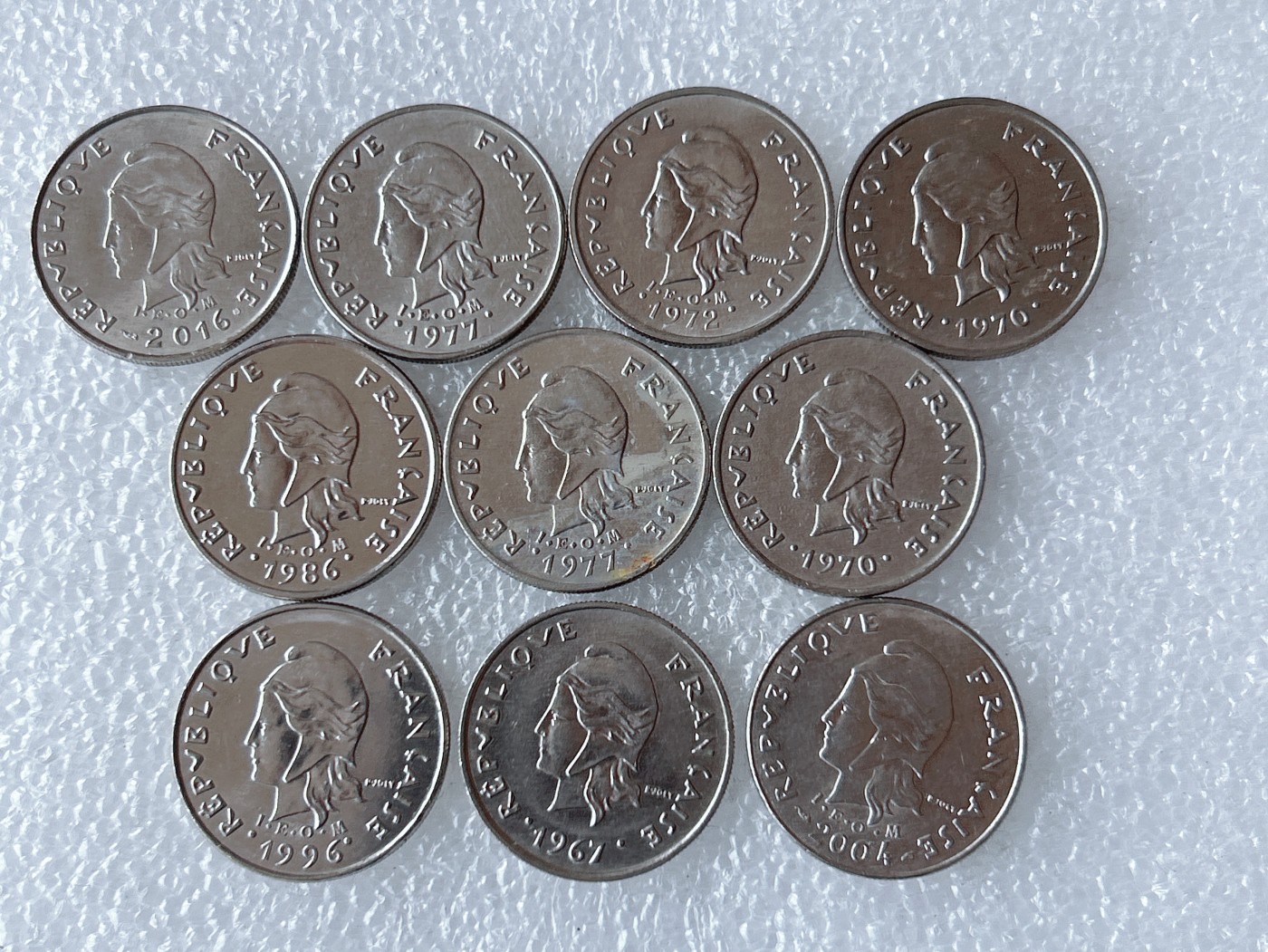 第一海外回流一元起拍收藏 散币专场 第66期 法属新喀里多尼亚10法郎 帆船 10枚