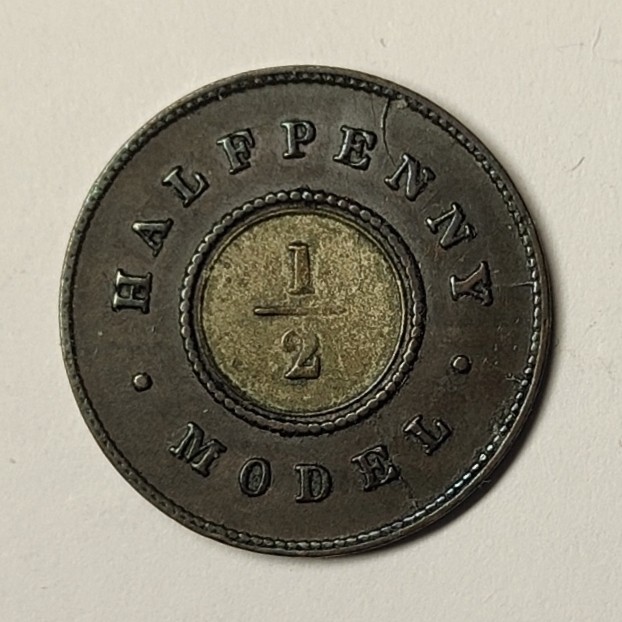 🏮💰物与斋新春连拍3-世界近现代硬币专场（共三场合并发货） 英国维多利亚model半便士代币，经典品种，底板状态佳