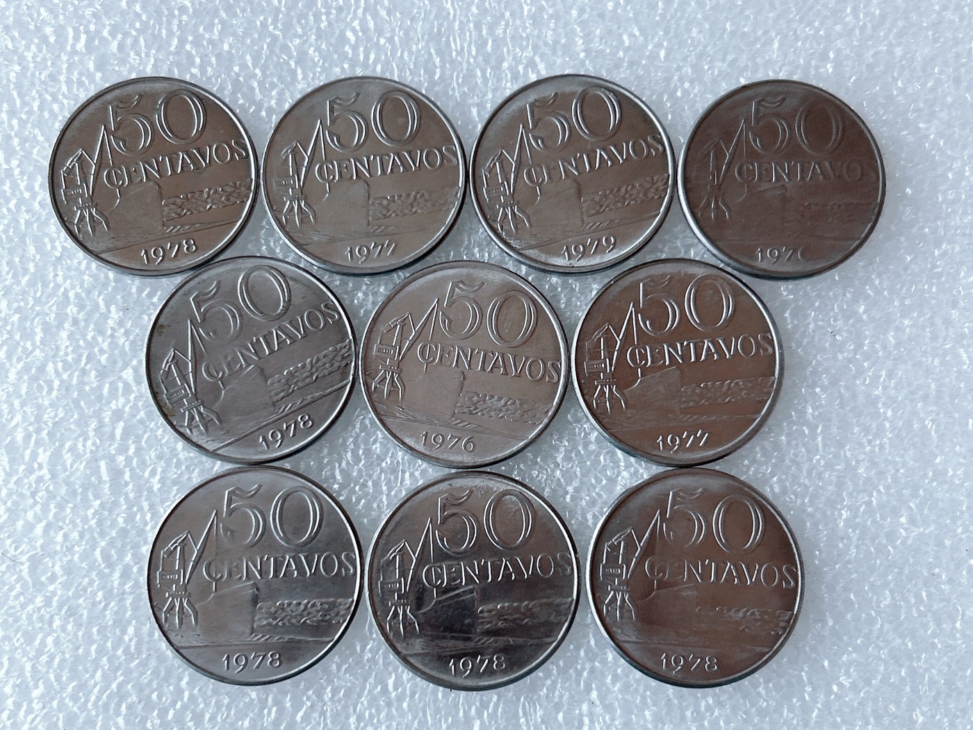 第一海外回流一元起拍收藏 散币专场 第66期 巴西50分 货船起重机.自由女神 10枚