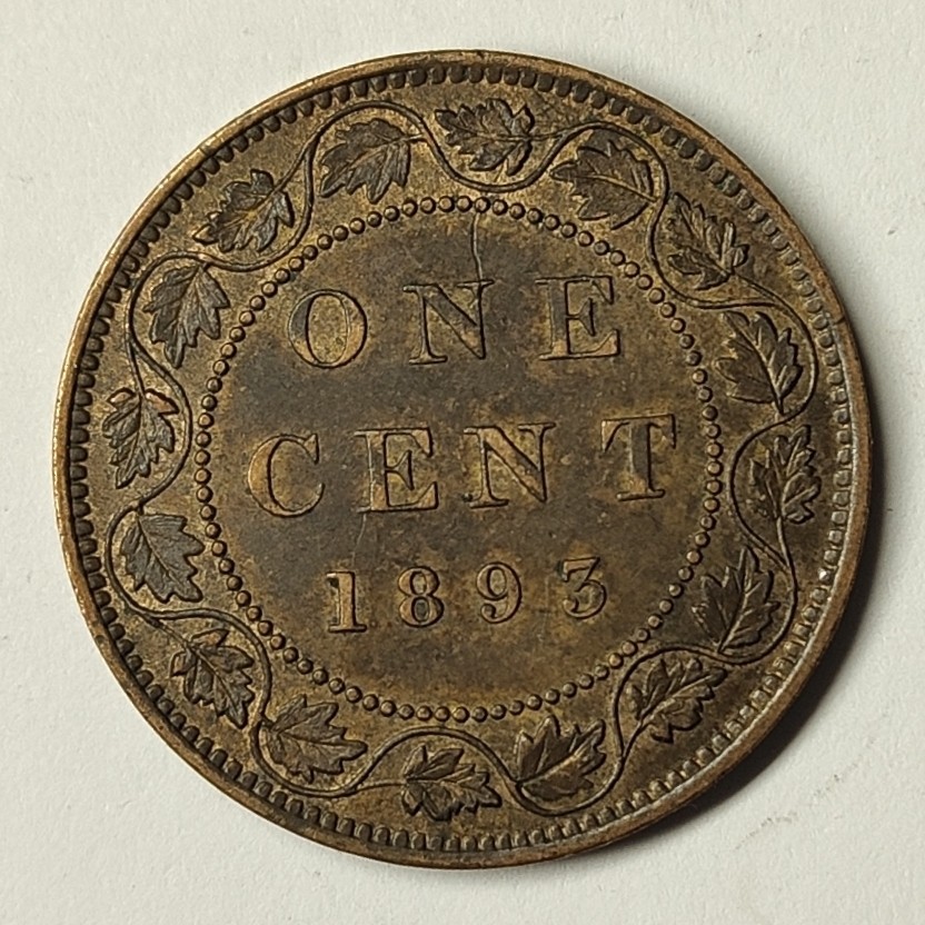 🏮💰物与斋新春连拍3-世界近现代硬币专场（共三场合并发货） 英属加拿大1893年维多利亚1分铜币