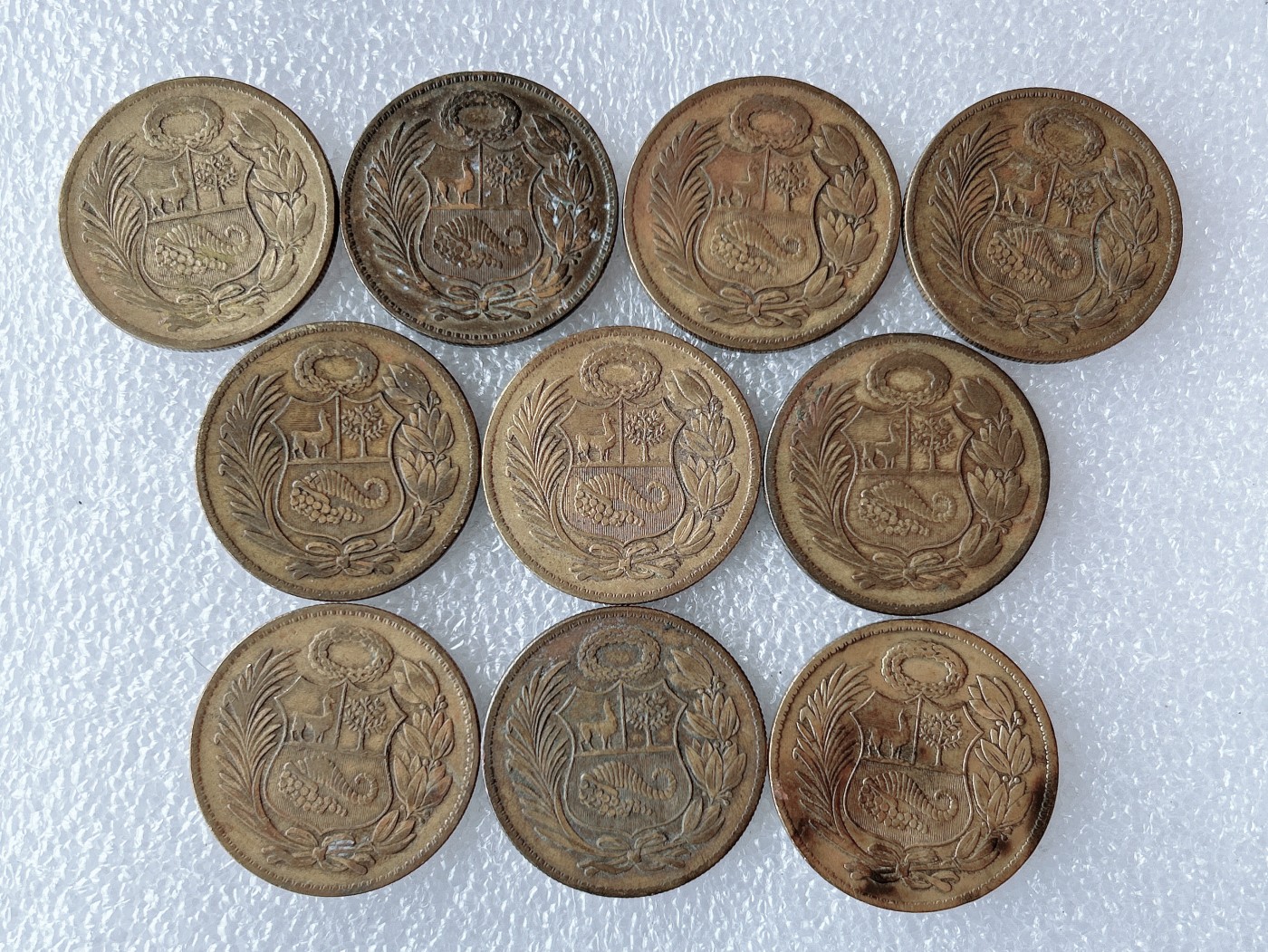 第一海外回流一元起拍收藏 散币专场 第66期 秘鲁1索尔青铜币 10枚