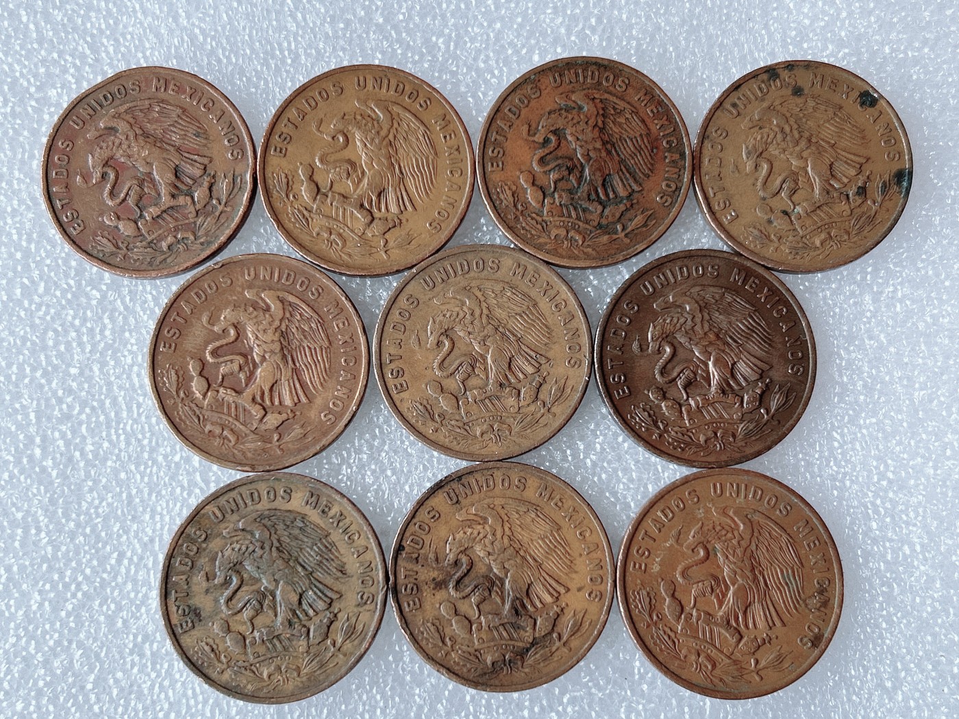 第一海外回流一元起拍收藏 散币专场 第66期 墨西哥20分大铜币 10枚