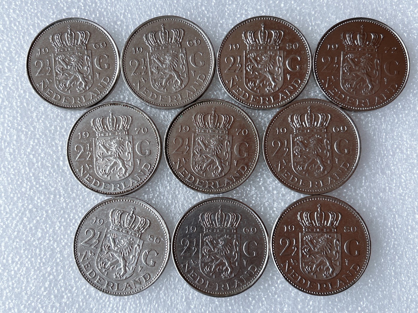 第一海外回流一元起拍收藏 散币专场 第66期 荷兰2.5盾 朱莉阿娜女王 10枚