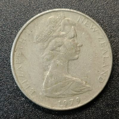 【君缘收藏】第19期——钱币，邮票 - 新西兰1979年10分硬币 毛利人面具