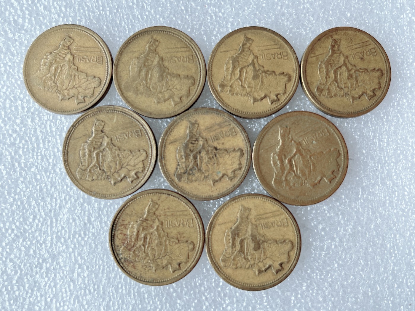 第一海外回流一元起拍收藏 散币专场 第66期 巴西1克鲁泽 地图版 9枚