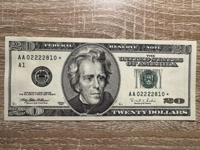 🐉甜小邱世界纸币收藏💐第103期🐲 - 无347⭐️标补号 全新UNC 美国 20刀 1996