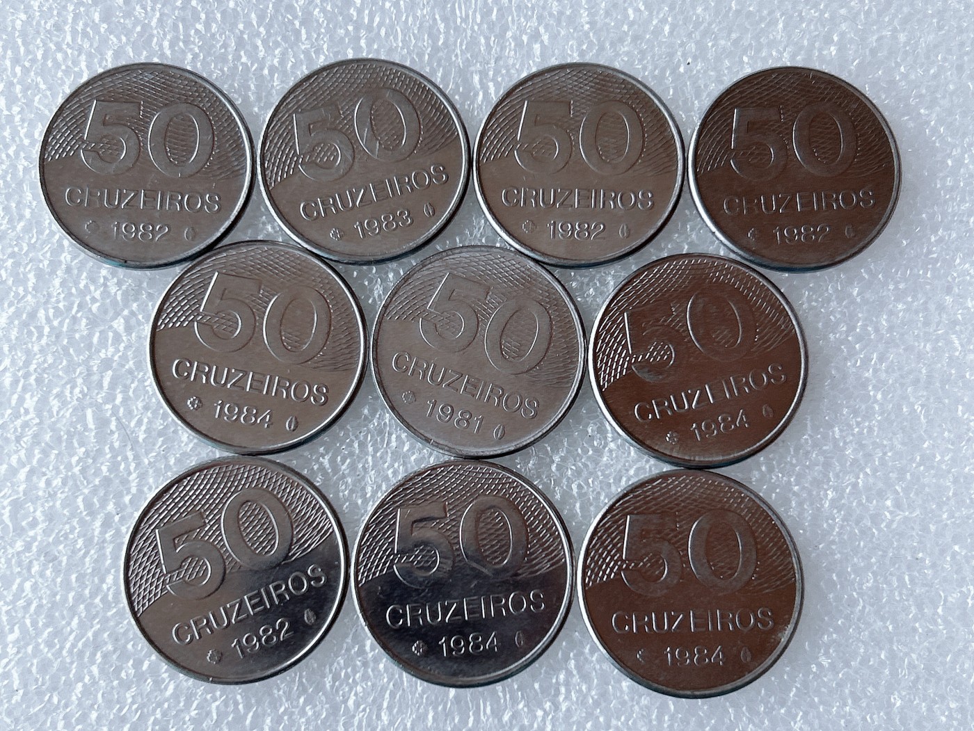 第一海外回流一元起拍收藏 散币专场 第66期 巴西50克鲁塞罗硬币 10枚