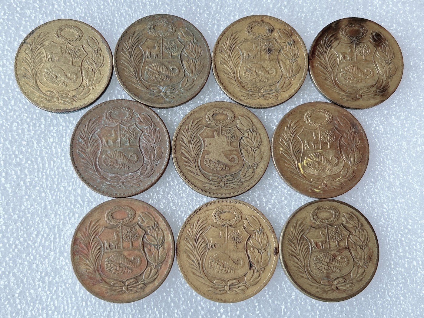 第一海外回流一元起拍收藏 散币专场 第66期 秘鲁1/2索尔铜币 10枚