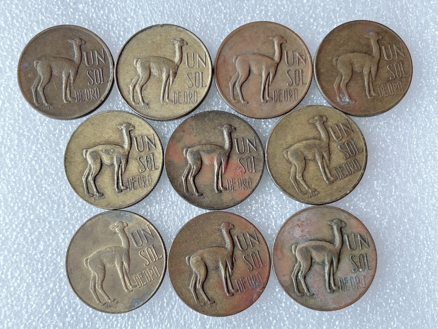 第一海外回流一元起拍收藏 散币专场 第66期 秘鲁羊驼1索尔铜币 我10枚