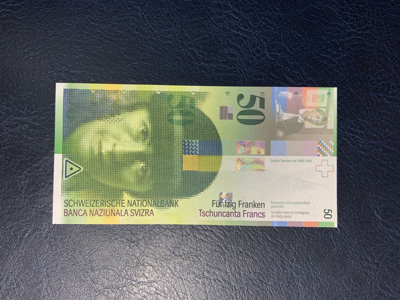 收藏联盟Quantum Auction 第325期拍卖  瑞士1994年50法郎 品相全新UNC 首发年份 舞蹈家 苏菲·托伊伯 