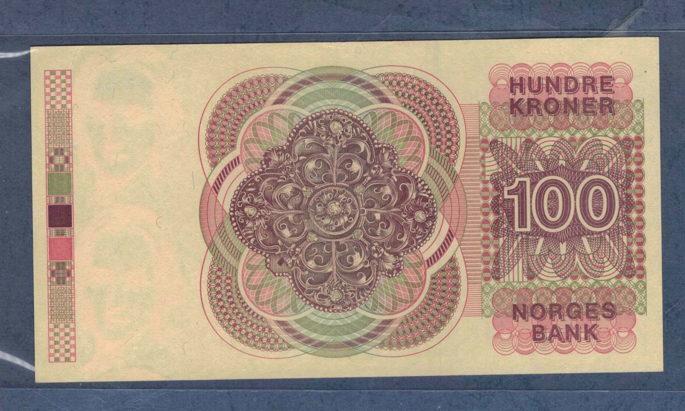 挪威1994年100克朗 无4 欧洲纸币 实物图 UNC