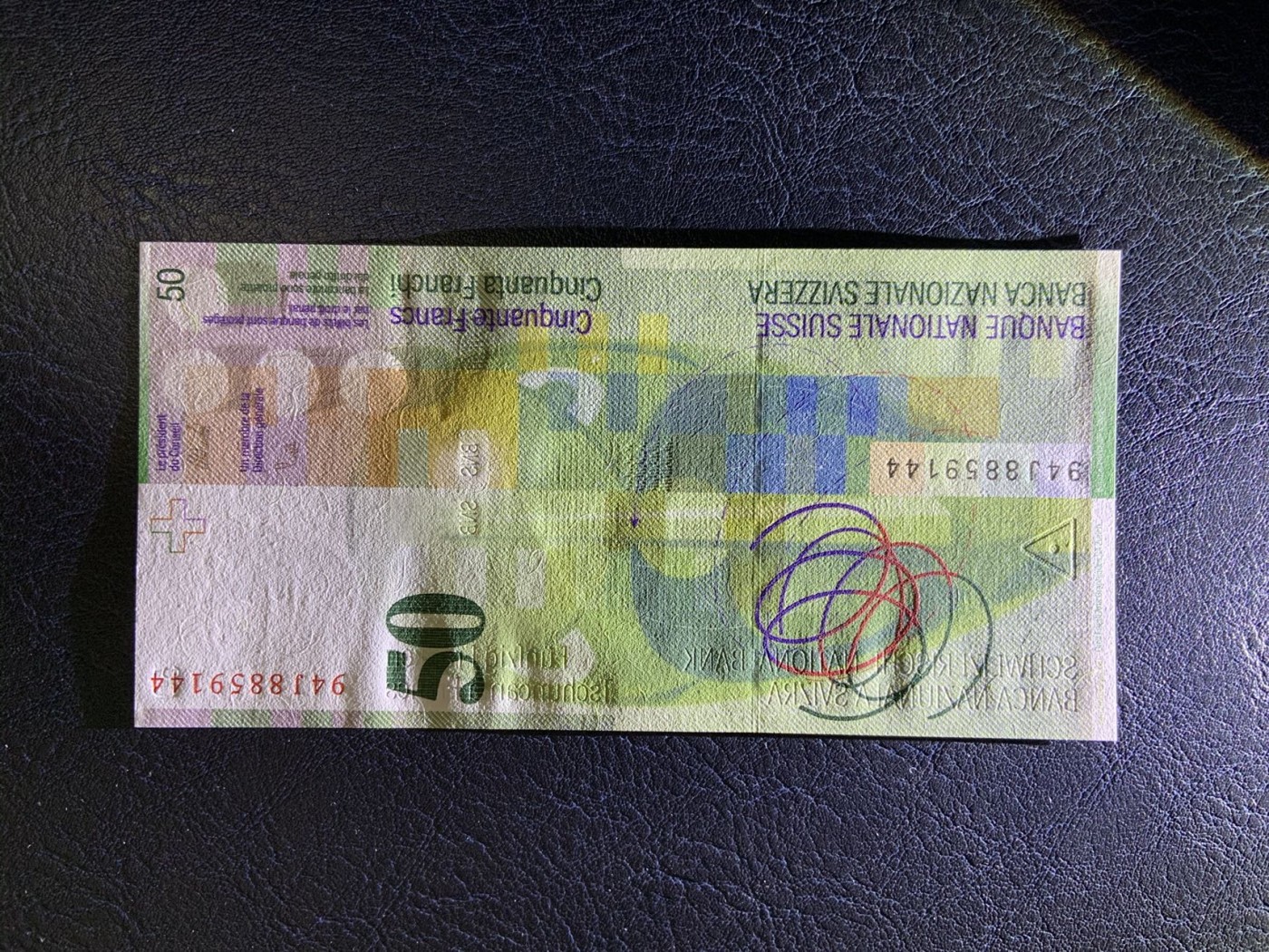 收藏联盟Quantum Auction 第325期拍卖  瑞士1994年50法郎 品相全新UNC 首发年份 舞蹈家 苏菲·托伊伯 