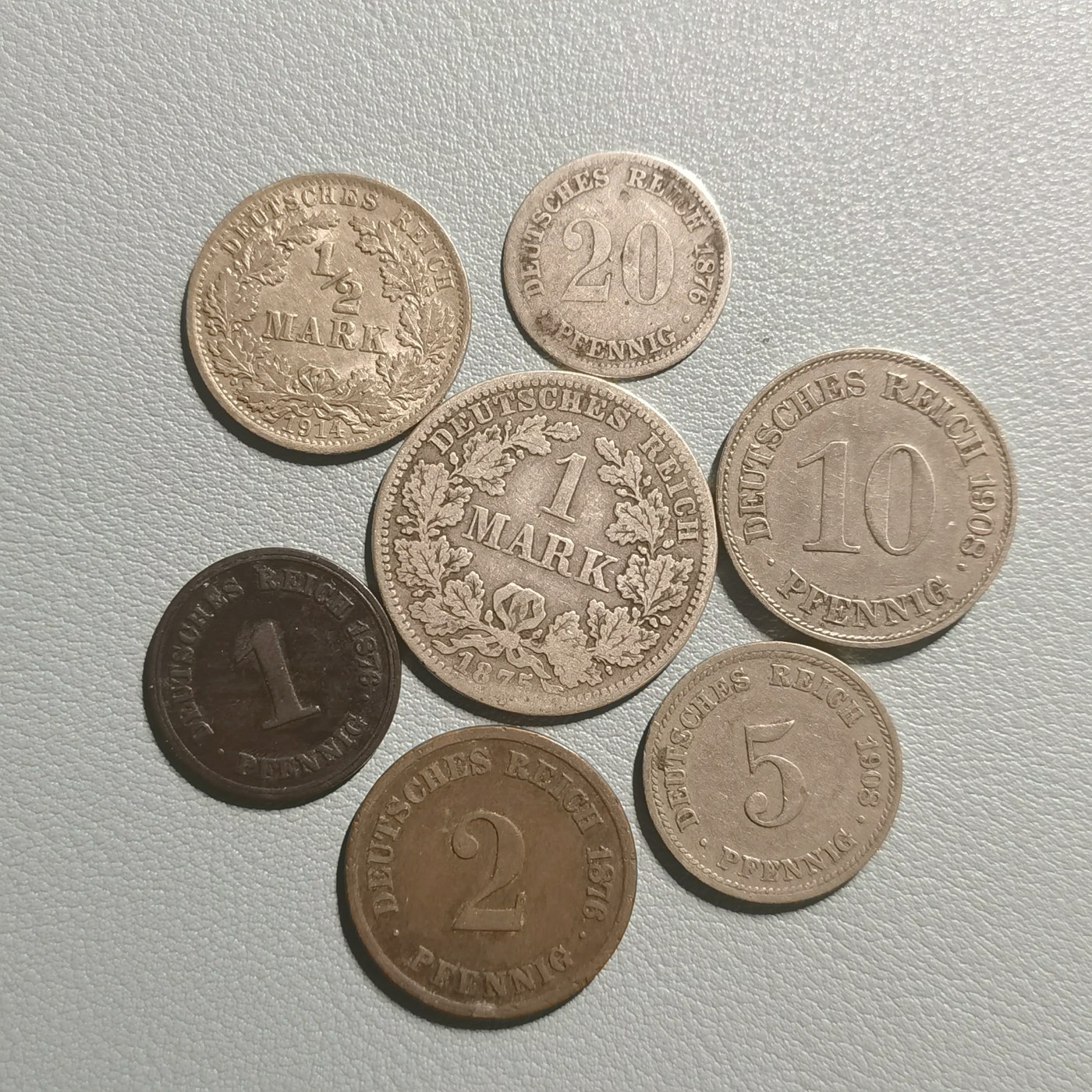 🎉🎊乐享宝藏💎💰~20240317专场 德意志帝国1、1/2马克、20芬尼银币、10、5、2、1芬尼