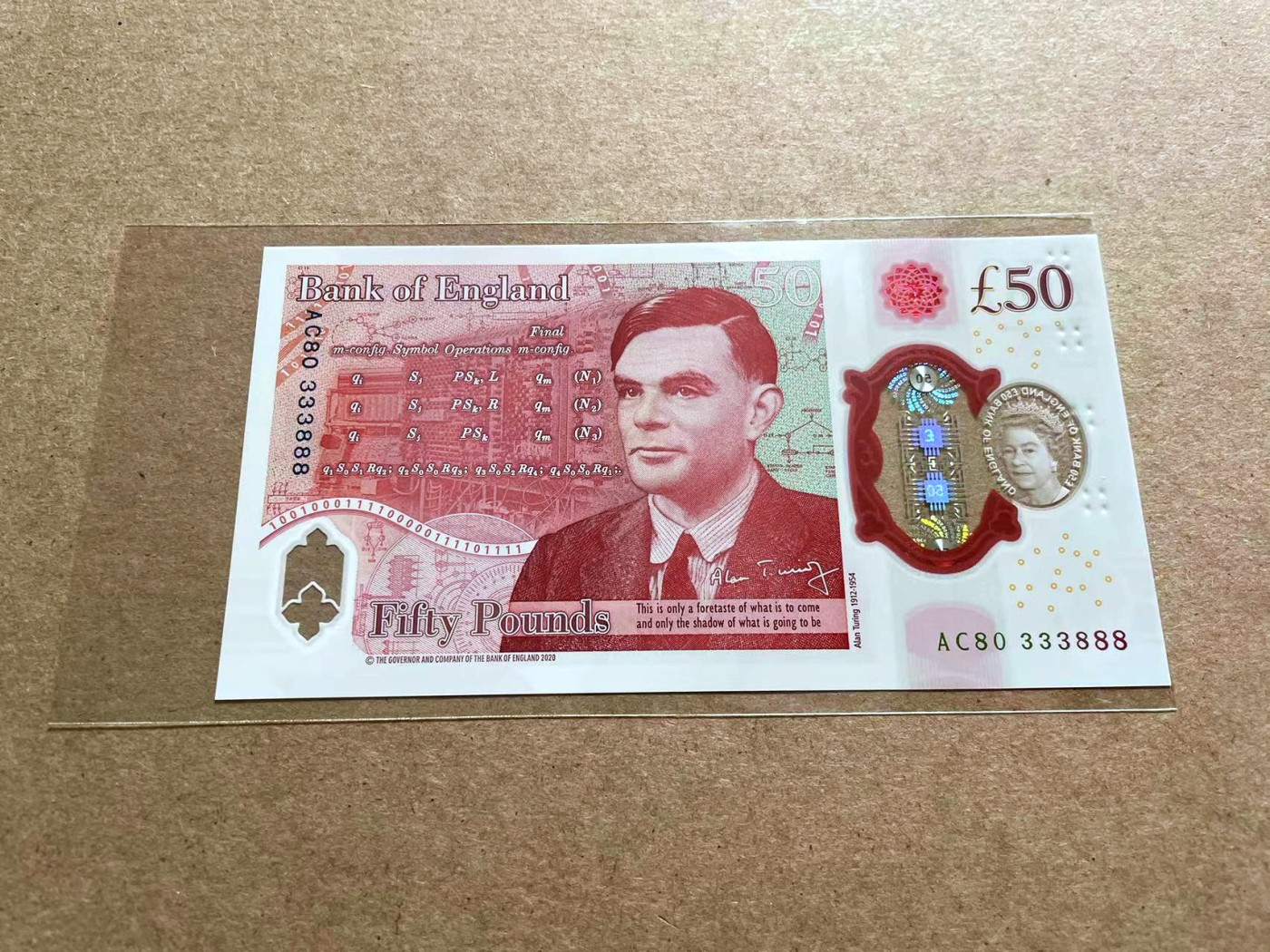 【Blue Auction】✨世界纸币精拍第433期【精】 【333888双豹子号】英国 2020年50镑 全新UNC