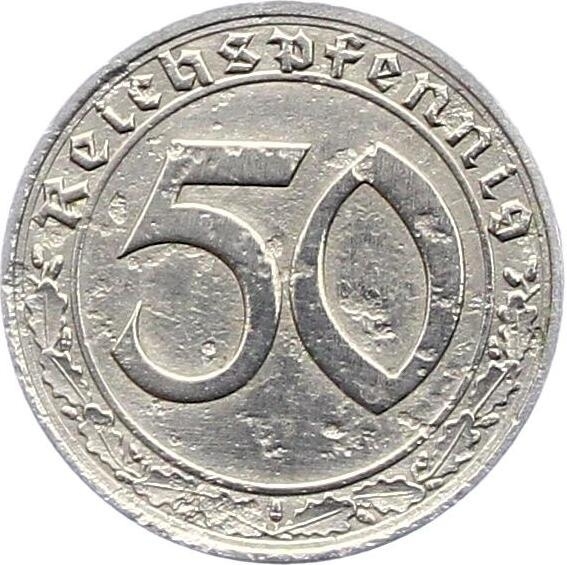 🎉🎊乐享宝藏💎💰~20240317专场 二战时期德国50芬尼镍币，带字（坦克币）