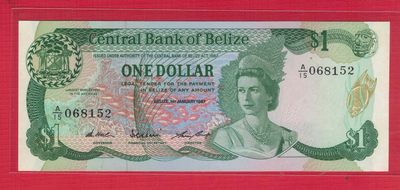 伯利兹(伯里兹)1987年1元 无47 美洲纸币 实物图 UNC - 伯利兹(伯里兹)1987年1元 无47 美洲纸币 实物图 UNC