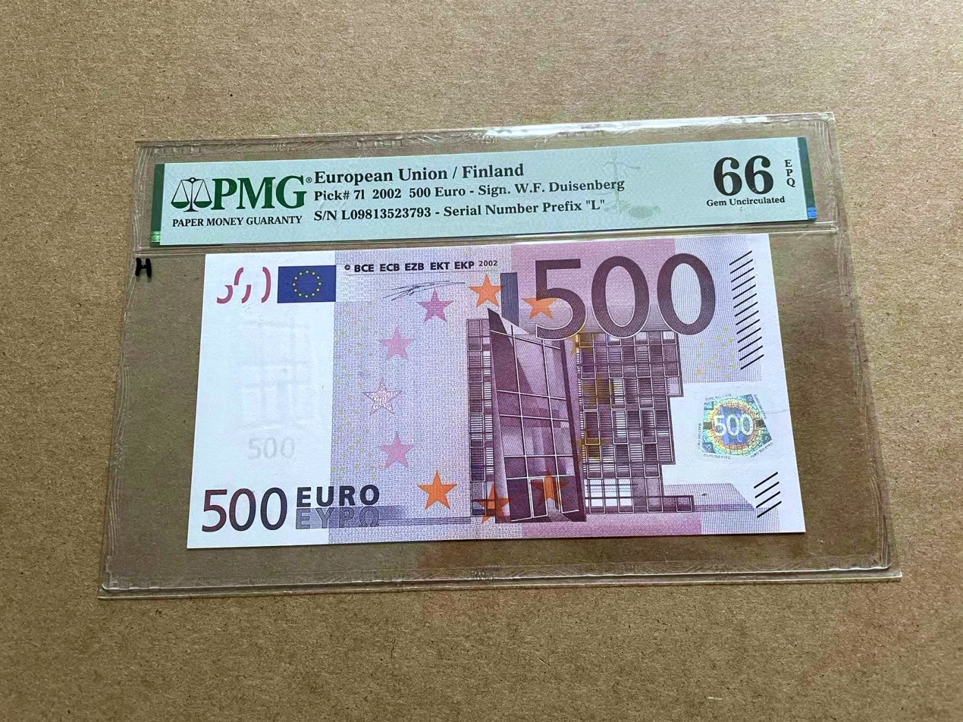 【Blue Auction】✨世界纸币精拍第433期【精】 【首签】欧盟 2002年500欧元 PMG66EPQ 