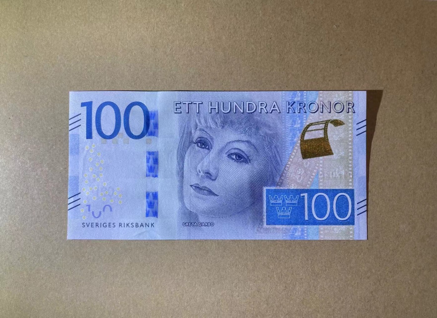 【Blue Auction】✨世界纸币精拍第433期【精】 【初版Johan Gernandt & Stefan Ingves首签】瑞典 2016年100克朗 嘉宝 全新UNC 稀少B冠