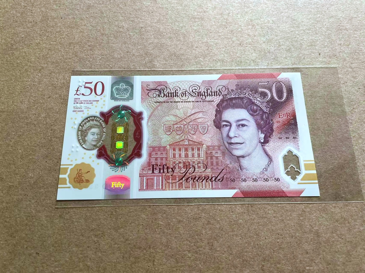 【Blue Auction】✨世界纸币精拍第433期【精】 【333888双豹子号】英国 2020年50镑 全新UNC