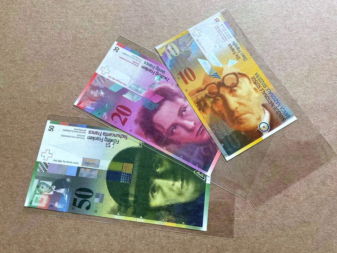 【Blue Auction】✨世界纸币精拍第433期【精】 【一组3张无47 含88尾】瑞士 2012-14年10-50法郎 全新UNC