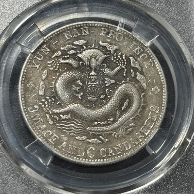 银币评级专场&全场保真包代 - 光绪元宝云南省造半圆老龙银币一图一物、保真包代