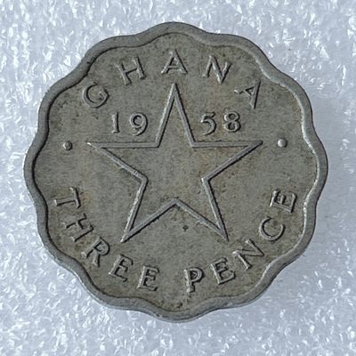 海外回流1元起拍小铺 各国钱币散币场 第8期 加纳1958年3便士镍币