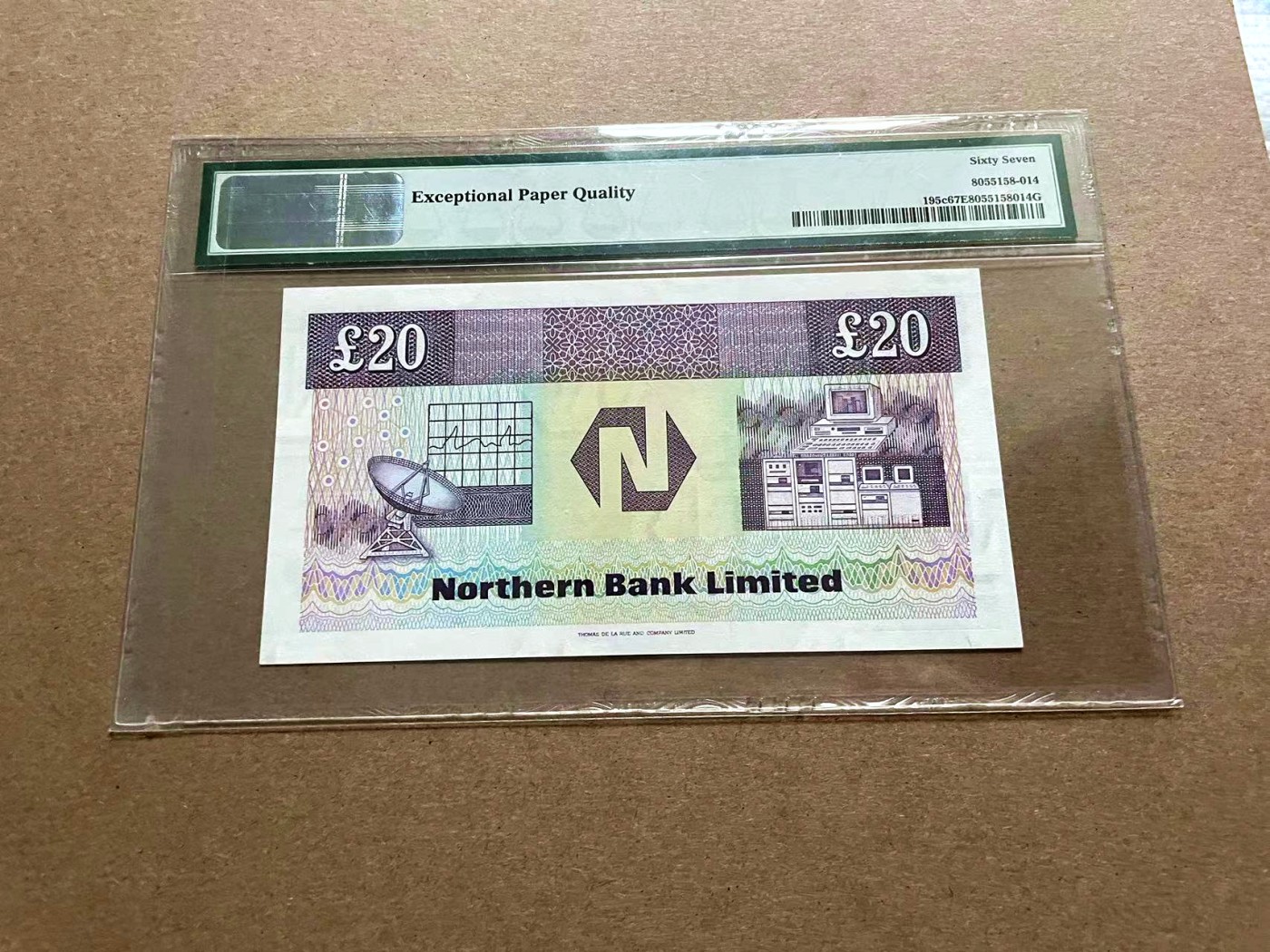 【Blue Auction】✨世界纸币精拍第434期【精】 【无47】北爱尔兰 1996年20镑 PMG67EPQ 高分
