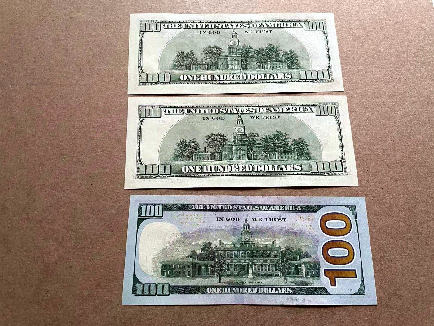 【Blue Auction】✨世界纸币精拍第434期【精】 【一组3张 包含666豹子号】美国 2006/2017年100美金 UNC/UNC-