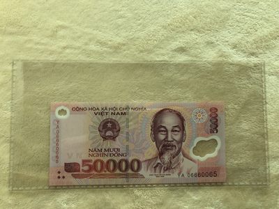 【三泉🏦Quan Se】拍卖第二十二期⚖️ - 【首次上拍】越南50000盾（单面印刷塑料钞）【第一次见，没有目录，不确定是什么类别，请泉友自辨，谨慎参与】