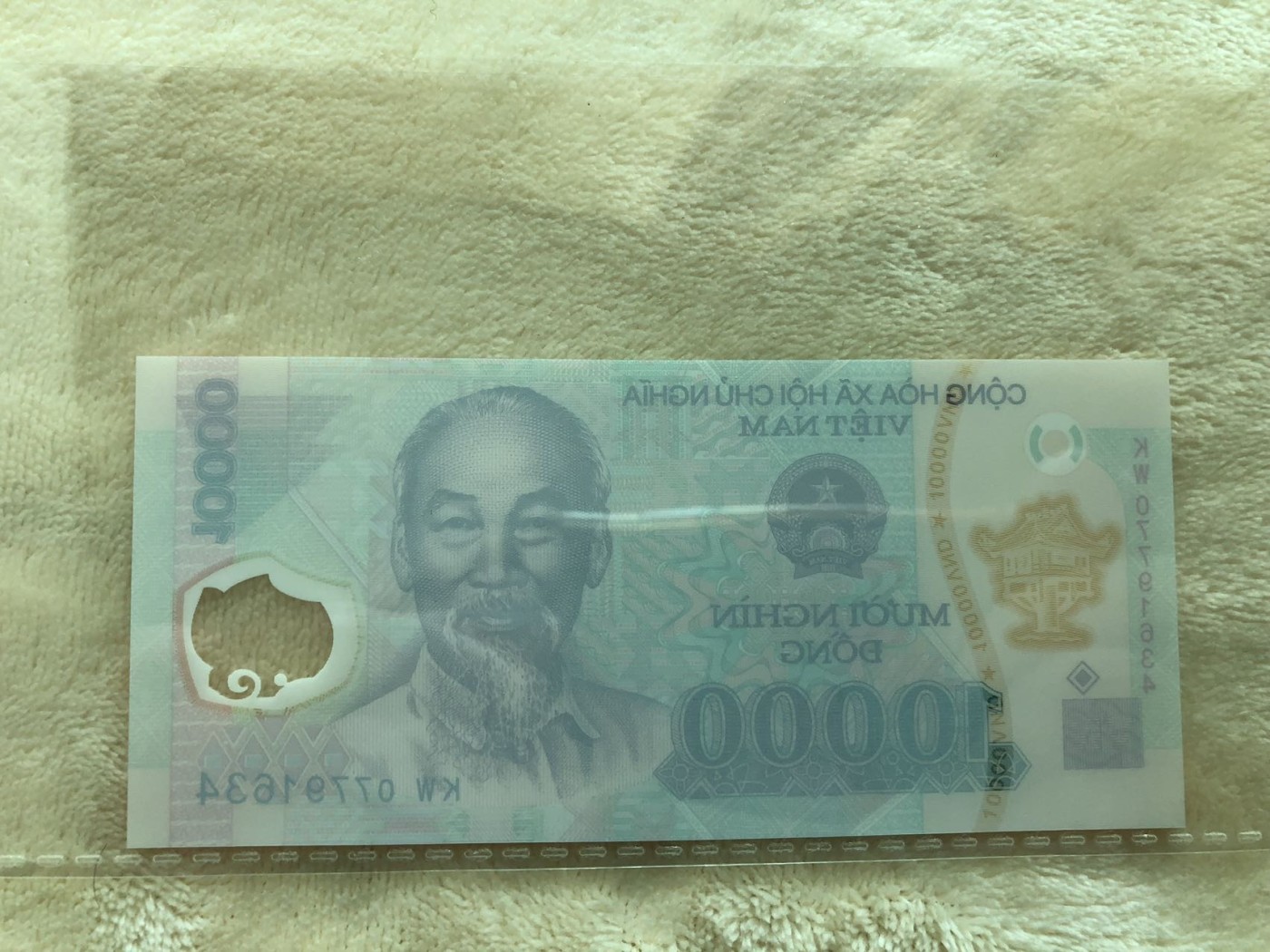【三泉🏦Quan Se】拍卖第二十二期⚖️ 【首次上拍】越南10000盾（单面印刷塑料钞）【第一次见，没有目录，不确定是什么类别，请泉友自辨，谨慎参与】