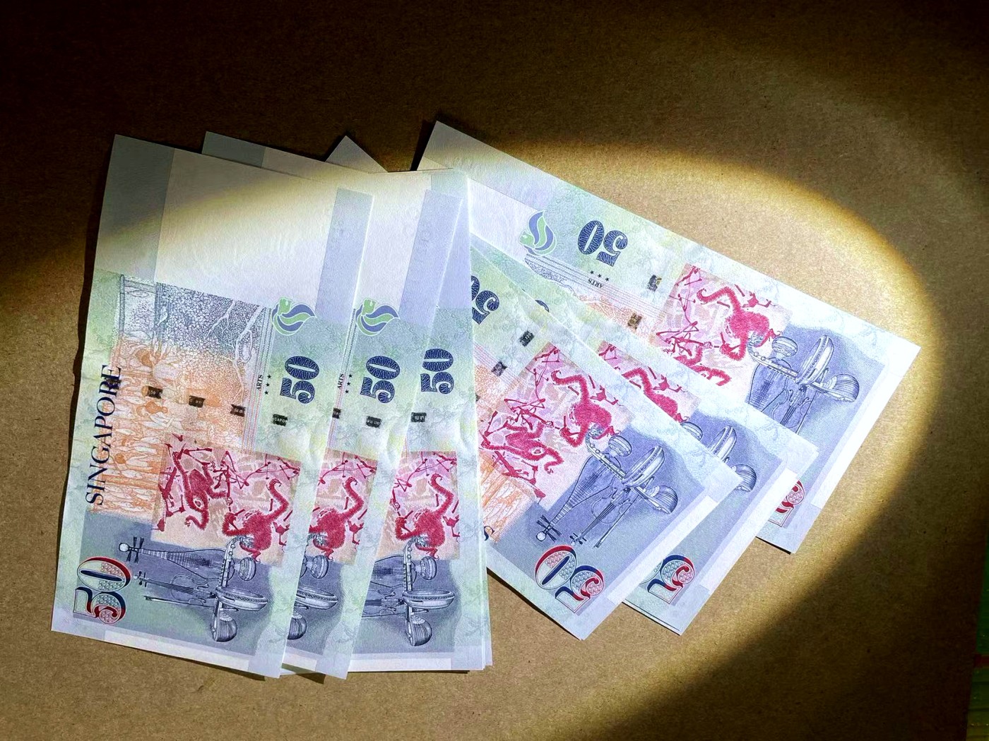 【Blue Auction】✨世界纸币精拍第434期【精】 【一组10张 包含老虎号】新加坡 人像版50元 全新UNC