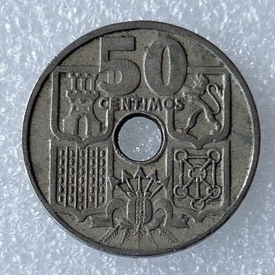 海外回流1元起拍小铺 各国钱币散币场 第8期 西班牙1949年50分