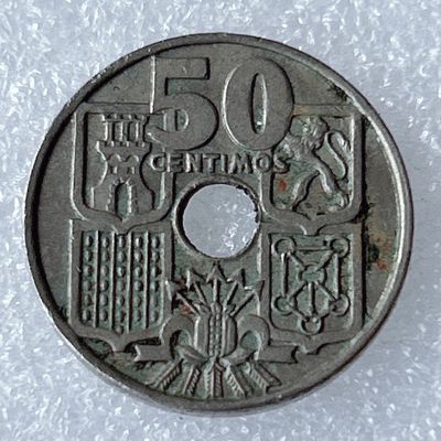 海外回流1元起拍小铺 各国钱币散币场 第8期 西班牙1963年50分