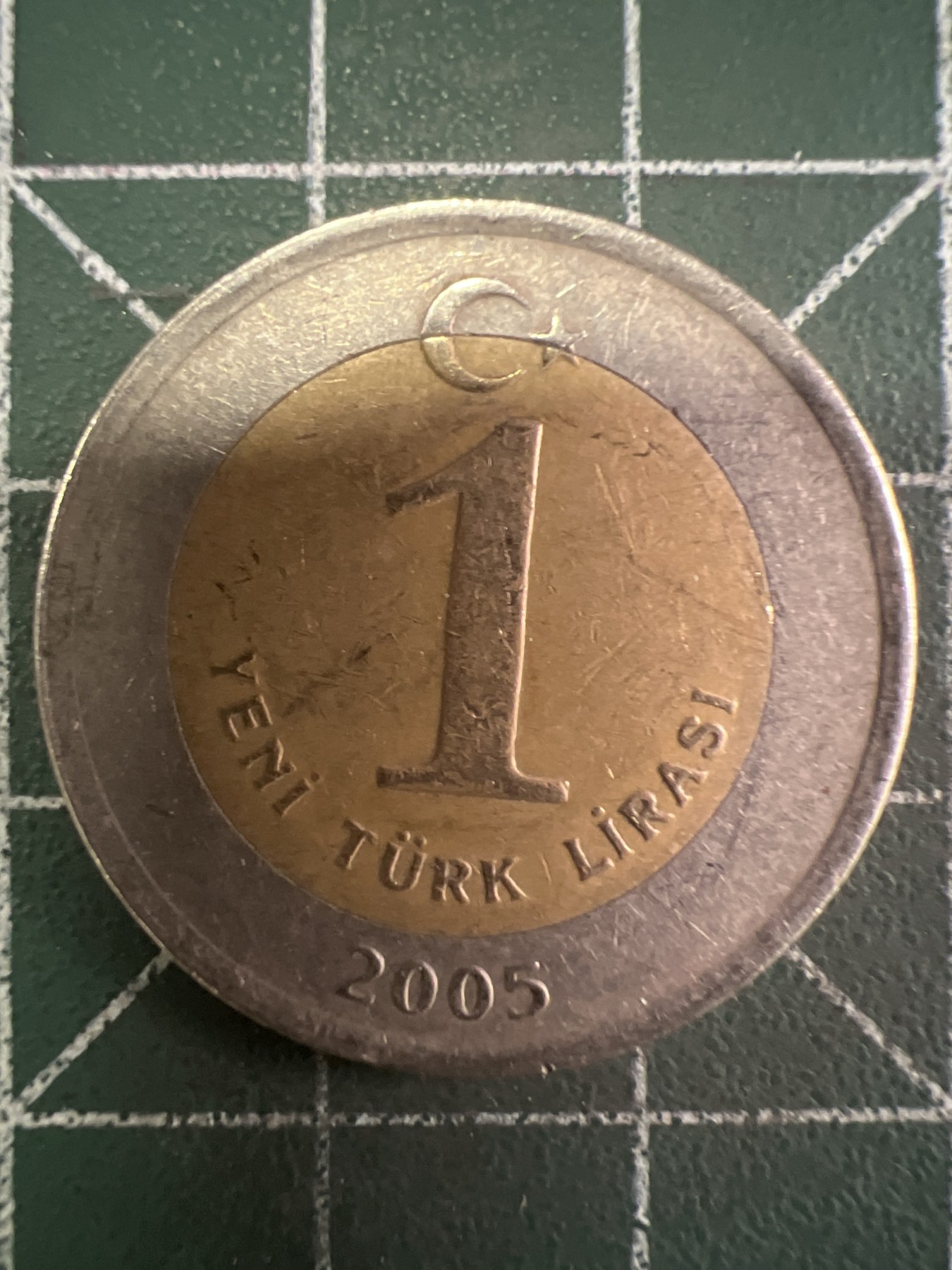 第566期 硬币专场 （无押金，捡漏，全场50包邮，偏远地区除外，接收代拍业务） 土耳其1里拉双色币 2005年