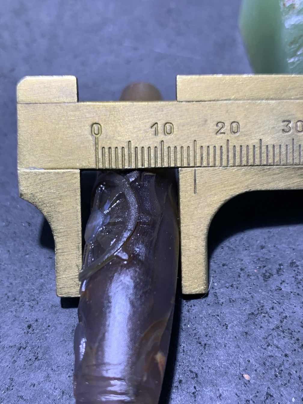 精美亚光高玉化巴西玛瑙手工俏色巧雕无相佛桶珠一个