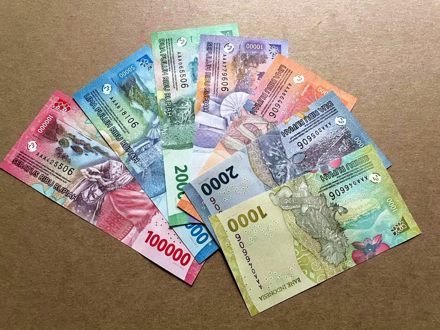 【Blue Auction】✨世界纸币精拍第434期【精】 【一组7张尾2同全套AAA首发】印尼 新版 1000-100000卢比一组 全新UNC