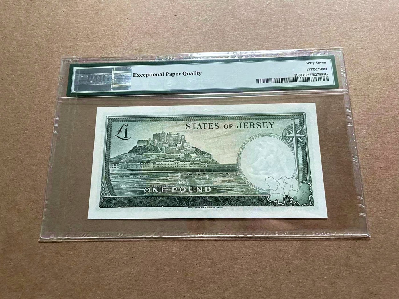 【Blue Auction】✨世界纸币精拍第434期【精】 【无47】泽西 1963年1镑 戎装女王 PMG67EPQ 高分